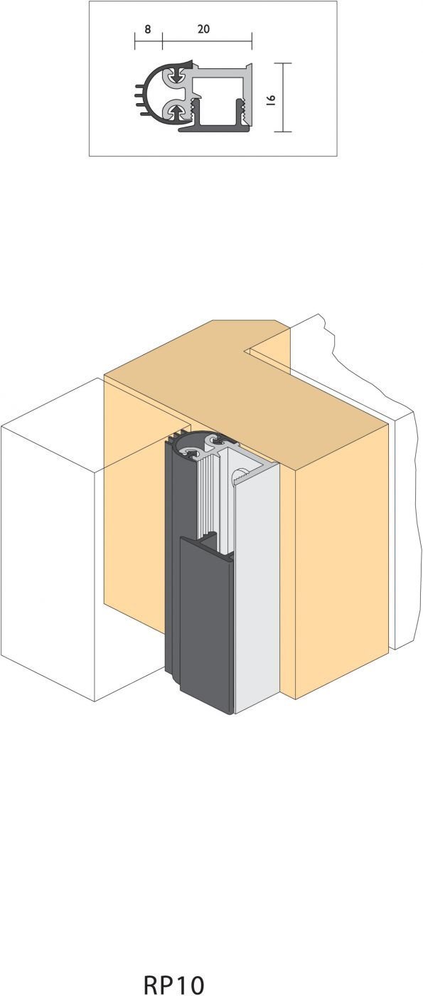 Gł&oacute;wny obraz Uszczelka Raven Seals RP10SI do drzwi podwójnych