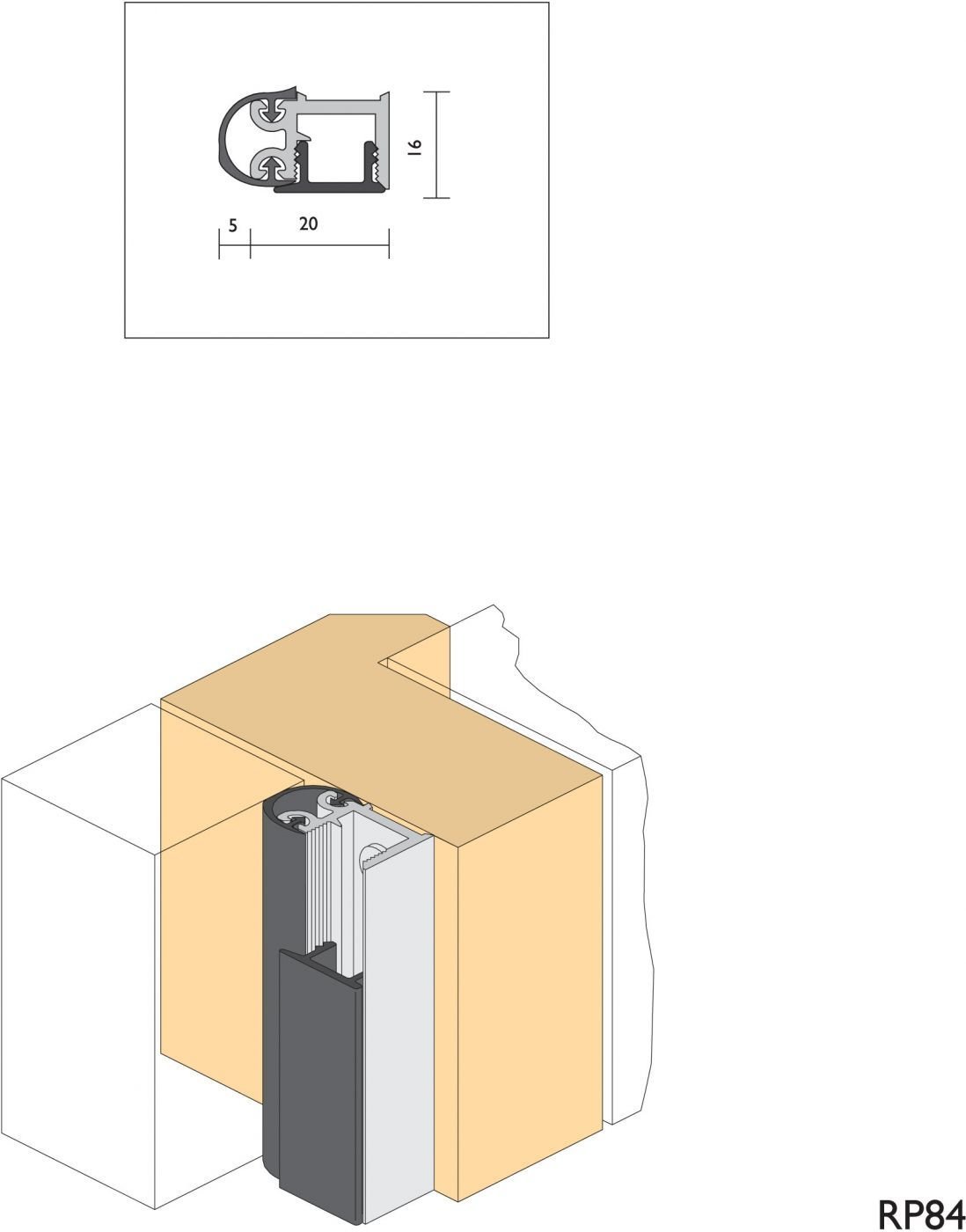 Hoofdafbeelding Raven Enkele Deur Afdichting RP84 SI