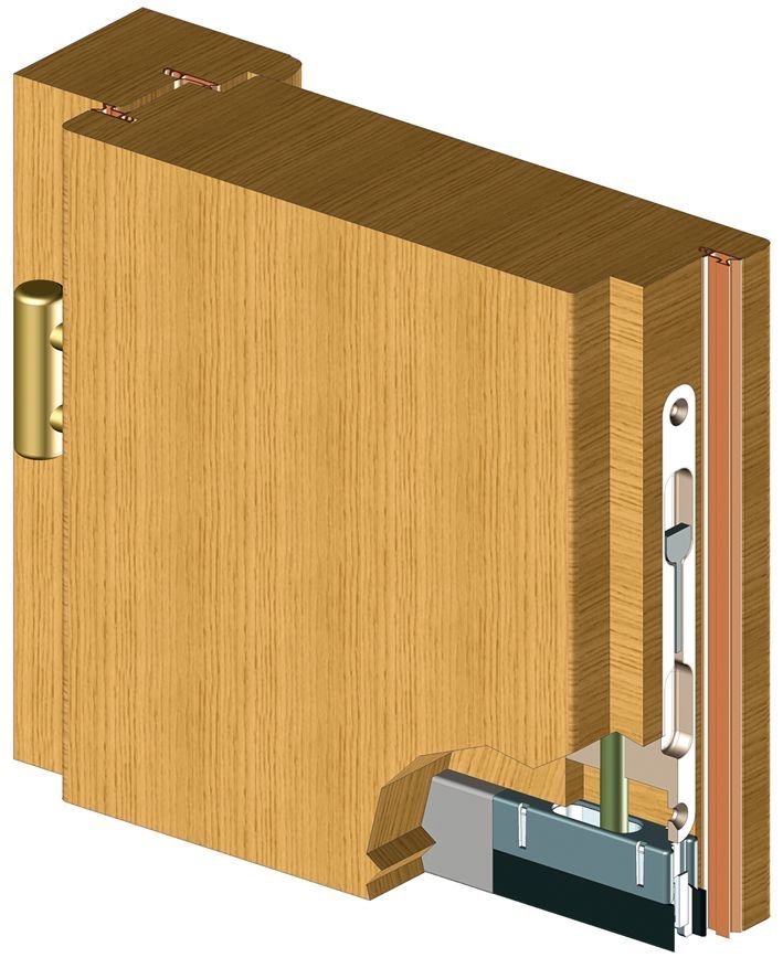 Gł&oacute;wny obraz Ogranicznik do drzwi aluminiowych z opuszczanym progiem Astroflame